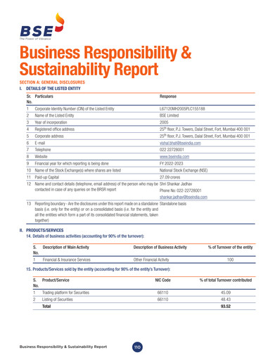 Thumbnail BSE
 ESG Report 2022-2023