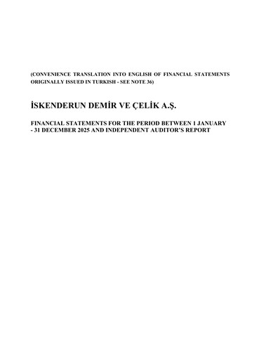 Thumbnail İsdemir Financial Statement 2025