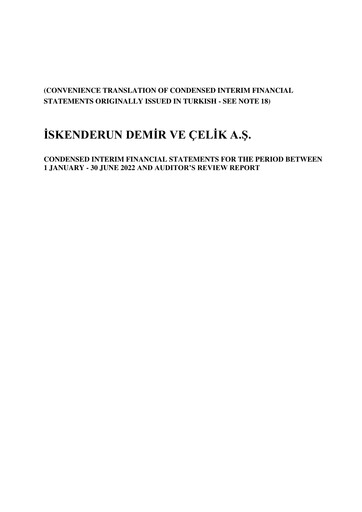 Thumbnail İsdemir Half-year Report 2022-h1