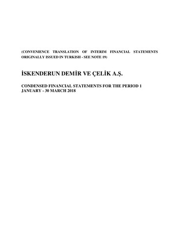 Thumbnail İsdemir Quarterly Report 2018-q1