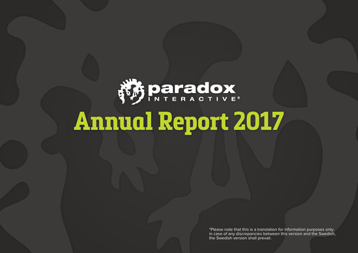 Thumbnail Paradox Interactive Annual Report 2017