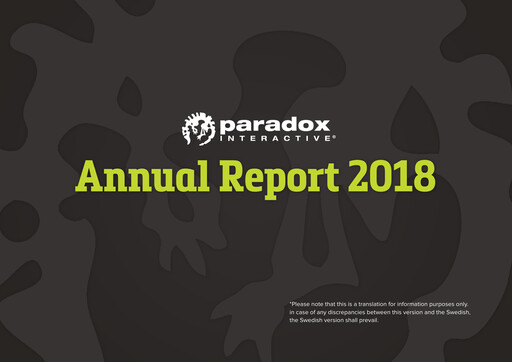 Thumbnail Paradox Interactive Annual Report 2018