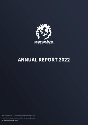 Thumbnail Paradox Interactive Annual Report 2022