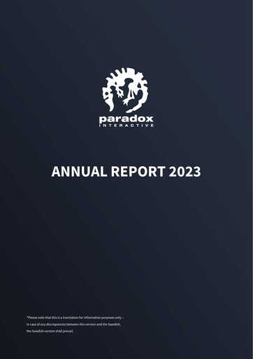 Thumbnail Paradox Interactive Annual Report 2023