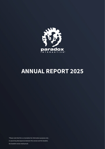 Thumbnail Paradox Interactive Annual Report 2025