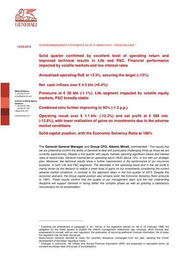 Miniature Generali Bilan financier 2016-q1