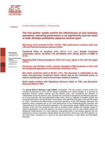 Miniature Generali Bilan financier 2017-q1