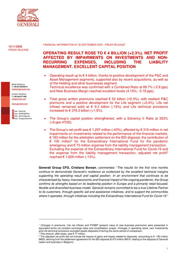 Miniature Generali Bilan financier 2020-9m