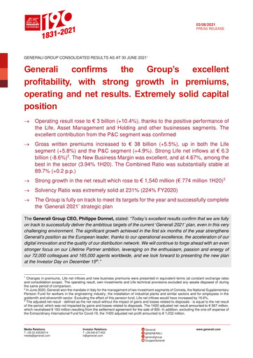 Miniature Generali Bilan financier 2021-h1