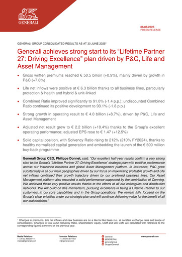 Thumbnail Generali Financial Statement 2025-h1