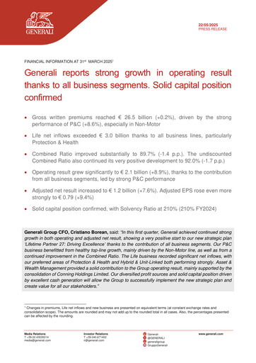 Thumbnail Generali Financial Statement 2025-q1