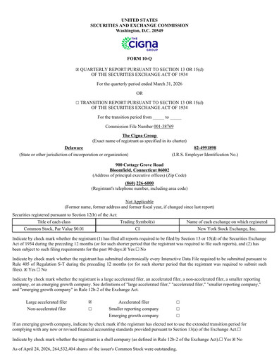 Thumbnail The Cigna Group Quarterly Report 2026-q1