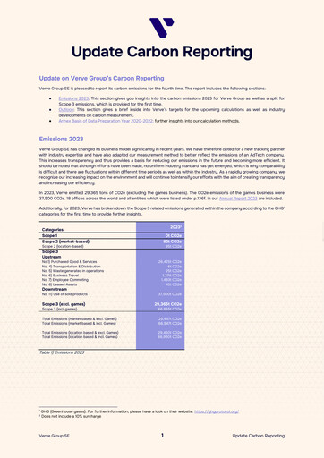 Thumbnail Verve Group SE ESG Report 2023