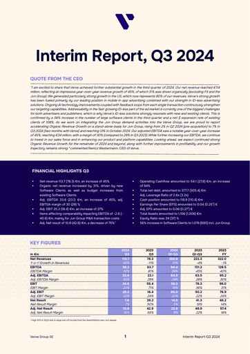 Thumbnail Verve Group SE Quarterly Report 2024-q3