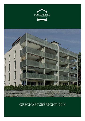 Miniature Fundamenta Real Estate AG Rapport annuel 2014