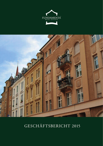 Miniature Fundamenta Real Estate AG Rapport annuel 2015