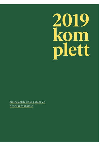 Miniature Fundamenta Real Estate AG Rapport annuel 2019