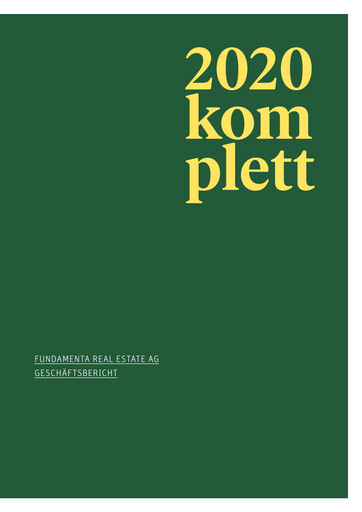 Miniature Fundamenta Real Estate AG Rapport annuel 2020