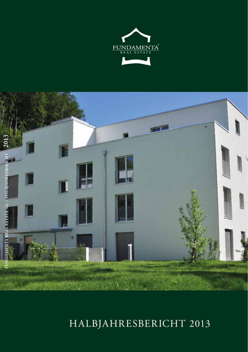 Thumbnail Fundamenta Real Estate AG Half-year Report 2013-h1