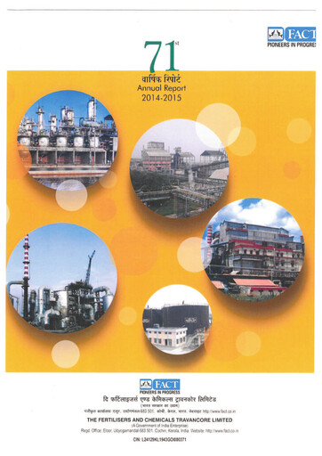 Thumbnail The Fertilisers And Chemicals Travancore Limited Annual Report 2014-2015