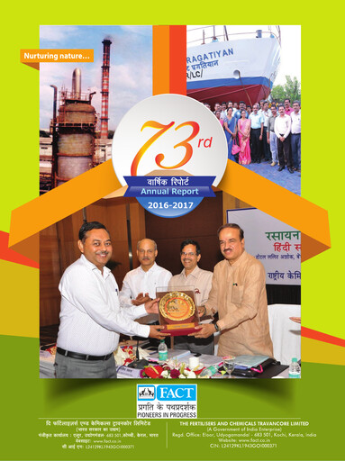 Thumbnail The Fertilisers And Chemicals Travancore Limited Annual Report 2016-2017
