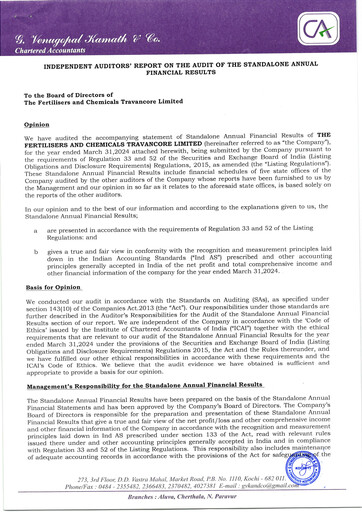 Thumbnail The Fertilisers And Chemicals Travancore Limited Financial Statement 2023-2024