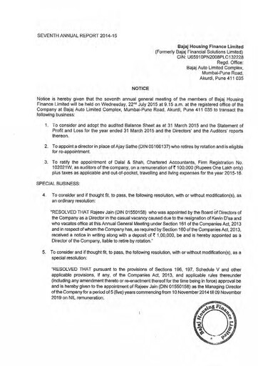 Thumbnail Bajaj Housing Finance Limited (BHFL) Annual Report 2014-2015