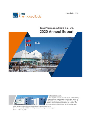 Thumbnail Bora Pharmaceuticals Annual Report 2020
