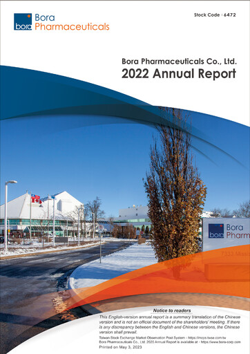 Thumbnail Bora Pharmaceuticals Annual Report 2022