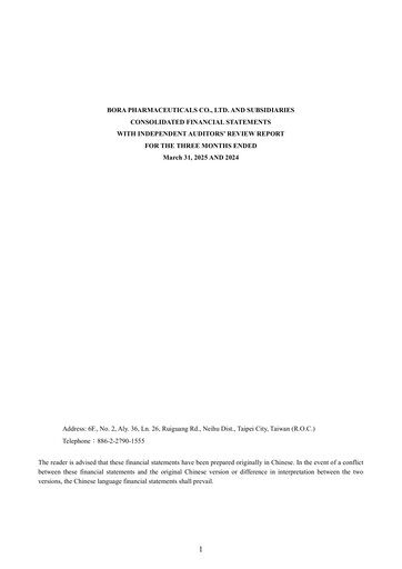 Thumbnail Bora Pharmaceuticals Financial Statement 2025-q1