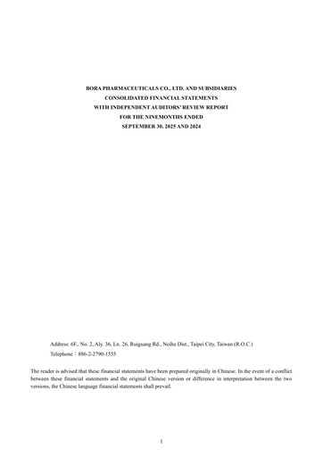 Thumbnail Bora Pharmaceuticals Financial Statement 2025-q3