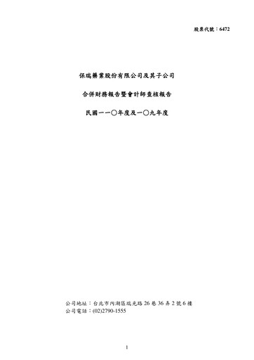Thumbnail Bora Pharmaceuticals Financial Statement 2021