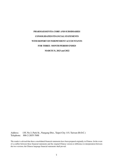 Thumbnail PharmaEssentia Quarterly Report 2023-q1