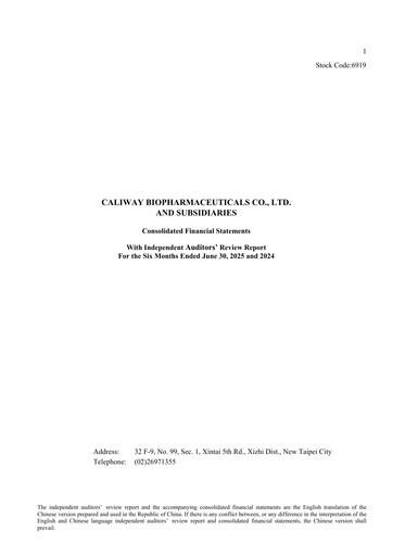 Thumbnail Caliway Biopharmaceuticals Financial Statement 2025-h1