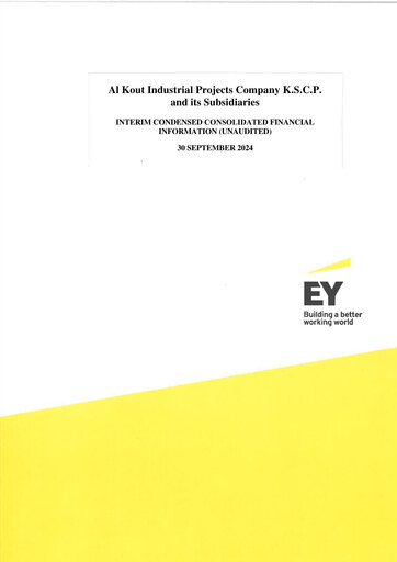 Thumbnail Al Kout Industrial Projects Company Quarterly Report 2024-q3