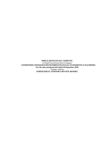 Thumbnail Derayah Financial Company Financial Statement 2024-9m