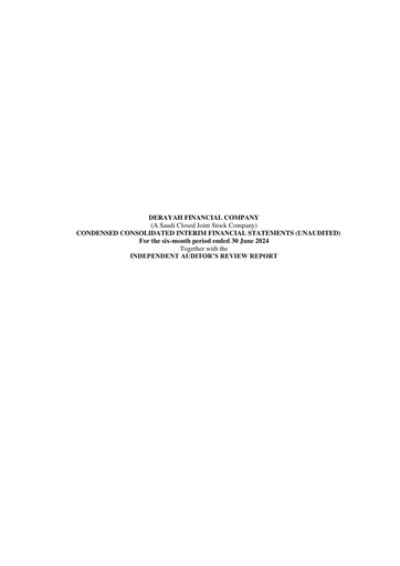 Thumbnail Derayah Financial Company Financial Statement 2024-h1