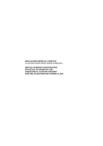 Miniature Specialized Medical Company Bilan financier 2021