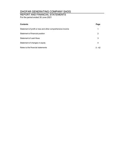 Thumbnail Dhofar Generating Company Financial Statement 2021-h1
