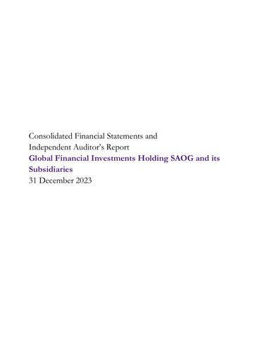 Thumbnail Global Financial Investments Holding SAOG Financial Statement 2023