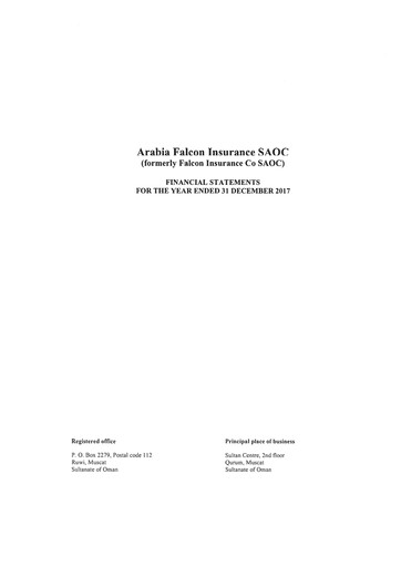 Thumbnail Arabia Falcon Insurance Company (AFIC) Financial Statement 2017