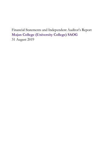 Thumbnail Majan University College Financial Statement fy2019