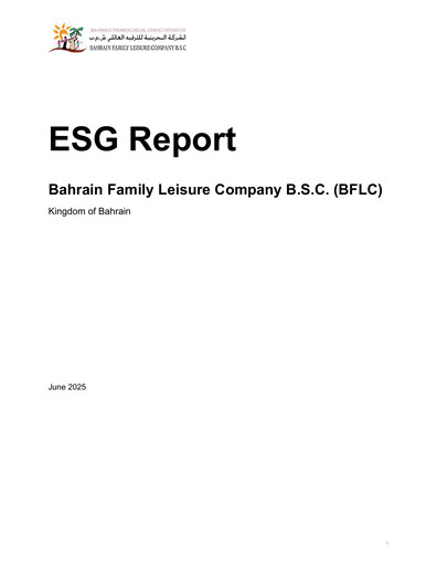 Thumbnail Bahrain Family Leisure Company ESG Report 2024