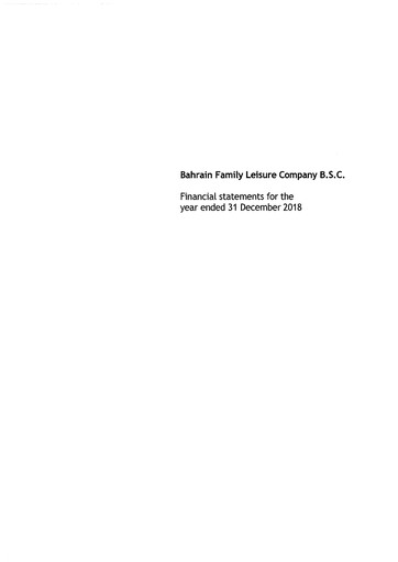 Thumbnail Bahrain Family Leisure Company Financial Statement 2018