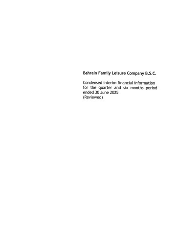 Thumbnail Bahrain Family Leisure Company Financial Statement 2025-h1