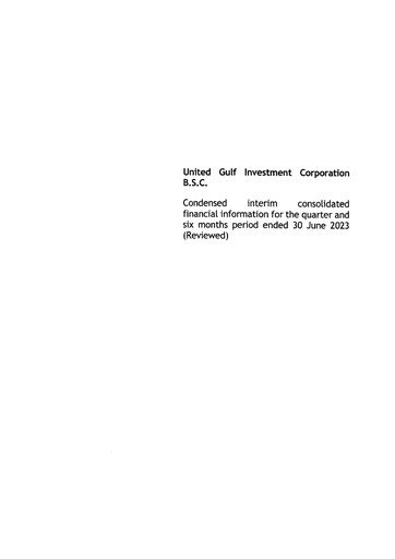 Thumbnail United Gulf Investment Corporation Financial Statement 2023-h1