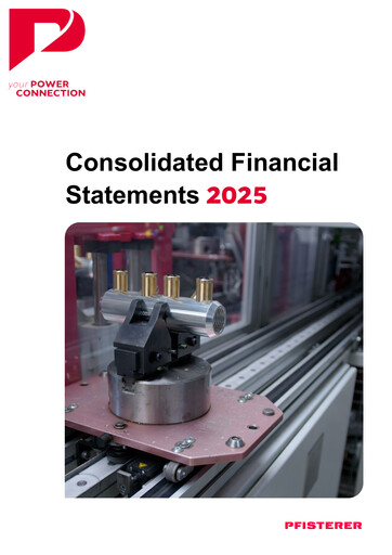 Thumbnail PFISTERER Holding SE Financial Statement 2025