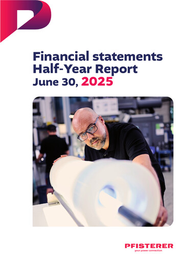 Vorschaubild PFISTERER Holding SE Halbjahresbericht 2025-h1