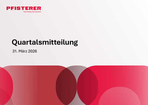 Thumbnail PFISTERER Holding SE Quarterly Report 2026-q1