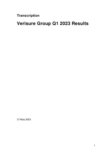 Thumbnail Verisure plc Quarterly Report 2023-q1
